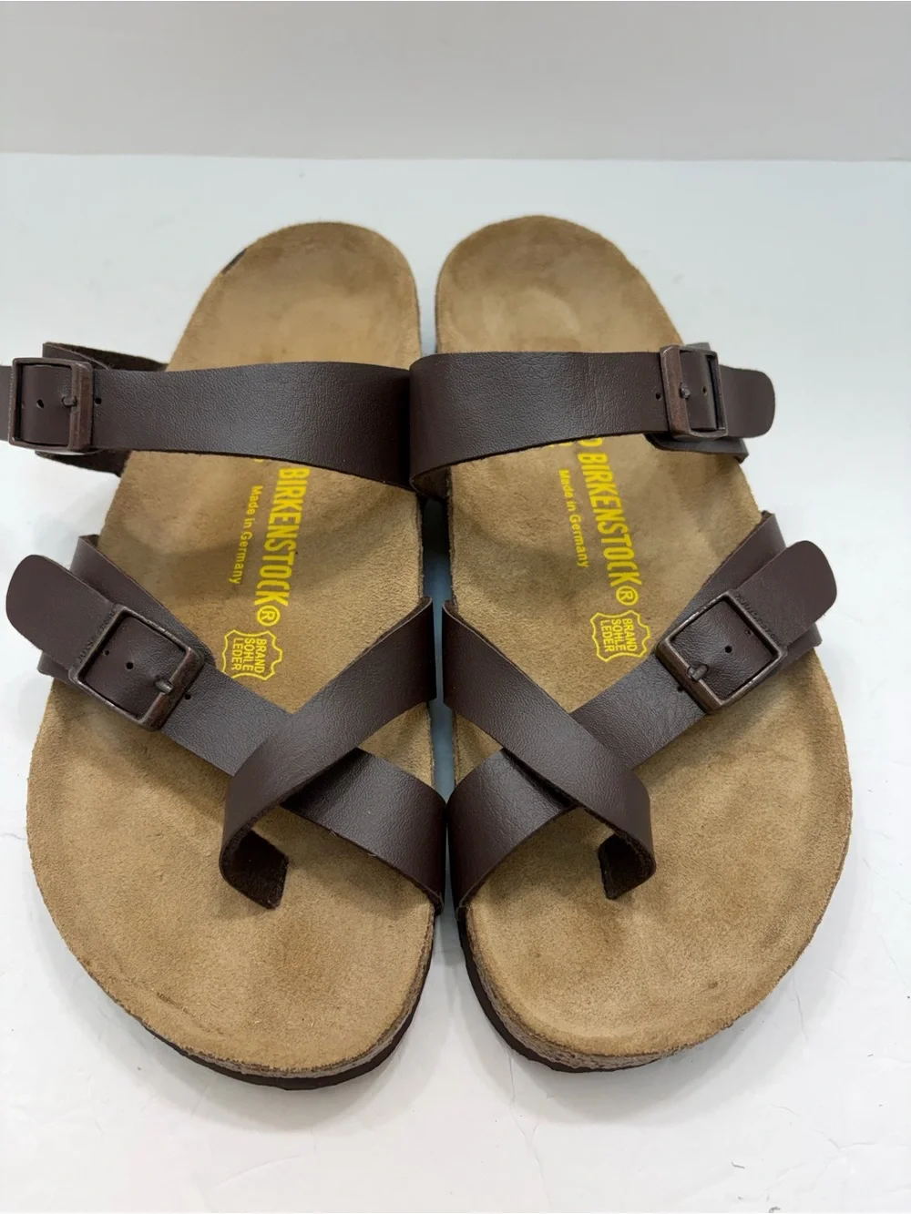 Birkenstock Mayari Brown Oiled Leather Sandals Women Size 9 / Men 7 (EU 40)